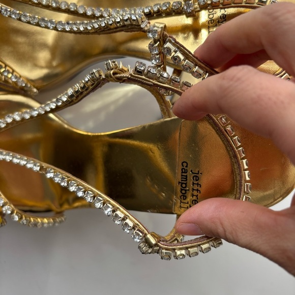 JEFFREY CAMPBELL, Nuite Embellished Slingback Platform Sandal, Sz 8.5 - Picture 8 of 12